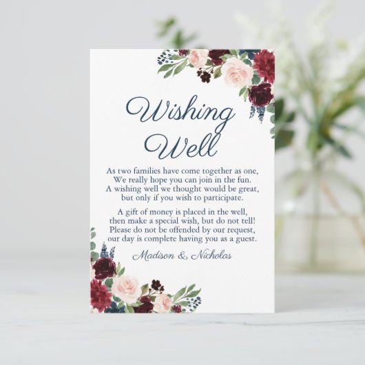 海軍とマルサラフローラ結婚の願い井戸のカード エンクロージャーカード (スタンド正面)