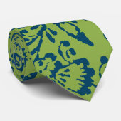 海軍とライムヴィンテージペイズリー結婚フローラのネクタイ ネクタイ (ロール)
