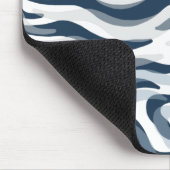 海軍と水色のアニマルプリント マウスパッド (コーナー)