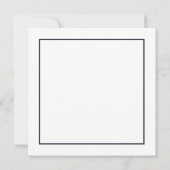 海軍と白のミニマエレガントラモダンリスト結婚の 招待状 (裏面)