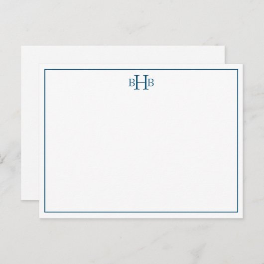 海軍と白の洗練されたミニマリスト ポストカード (正面/裏面)