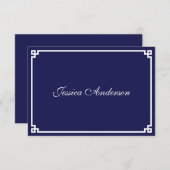 海軍と白ギリシャ鍵縁どの結婚座席表 (正面/裏面)