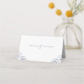 海軍と白ヴィンテージ書結婚の プレイスカード (裏面)