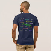 海軍と色彩の世界のクリスマス Tシャツ (裏面フル)