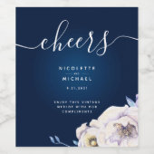 海軍と薄紫バラ結婚ズ ワインラベル (シングルラベル)