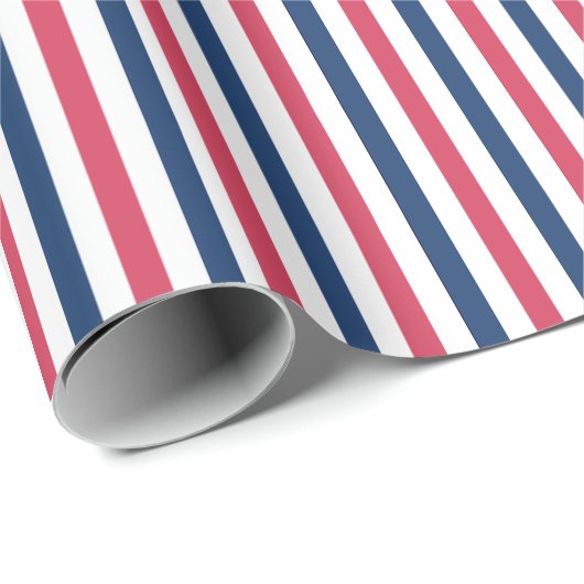海軍と赤のストライプ、アメリカ、愛国心 ラッピングペーパー (ロールコーナー)