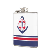 海軍と赤の航海のストライプ フラスク (左)