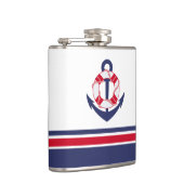 海軍と赤の航海のストライプ フラスク (右)
