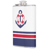 海軍と赤の航海のストライプ フラスク (左)
