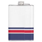 海軍と赤の航海のストライプ フラスク (裏面)