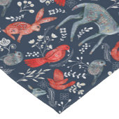 海軍と赤大化のフォークアートショートテーブルランナー ショートテーブルランナー (コーナー)