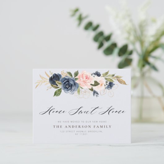 海軍と赤面のフローラが新しい住所を移動 ポストカード (スタンド正面)