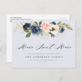 海軍と赤面のフローラが新しい住所を移動 ポストカード (正面/裏面)