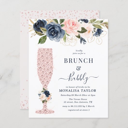 海軍と赤面のフローラブライダルブランチ (正面/裏面)