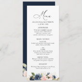 海軍と赤面のフローラ結婚のメニュー メニュー (正面/裏面)