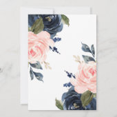 海軍と赤面の女の子のためのベビーシャワー招待状 招待状 (裏面)