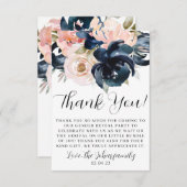 海軍と赤面の性別がサンキューカードを明らかにする。 サンキューカード (正面/裏面)