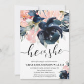 海軍と赤面の性別が招待を明らかにする。誘致 招待状 (正面)