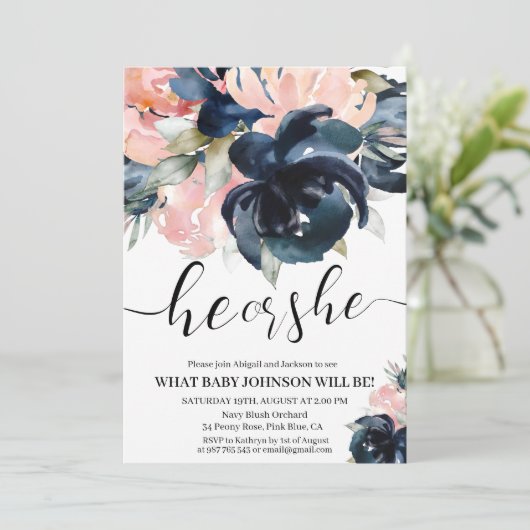 海軍と赤面の性別が招待を明らかにする。誘致 招待状 (スタンド正面)