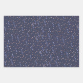 海軍と赤面パーティー |青いピンクの紙吹雪バルーン ラッピングペーパーシート (正面2)