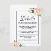 海軍と赤面フローラ結婚の宿泊施設カード エンクロージャーカード (正面/裏面)