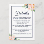 海軍と赤面フローラ結婚の宿泊施設カード エンクロージャーカード (正面)