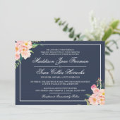 海軍と赤面フローラ結婚式招待状 招待状 (スタンド正面)