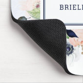 海軍と赤面フローラ |名前とモノグラム マウスパッド (コーナー)