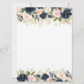 海軍と赤面気球の性別を明らかにする招待状 招待状 (裏面)