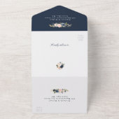 海軍と赤面結婚の花 オールインワン招待状 (外側)