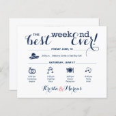 海軍と赤面結婚の週末の日程 (正面/裏面)