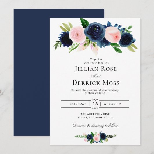 海軍と赤面結婚ズ 招待状 (正面/裏面)