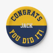 海軍と金ゴールドの卒業おめでとう – あなたはそれをやった