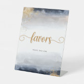 海軍と金ゴールドの好意のサイン 台座サイン (正面)