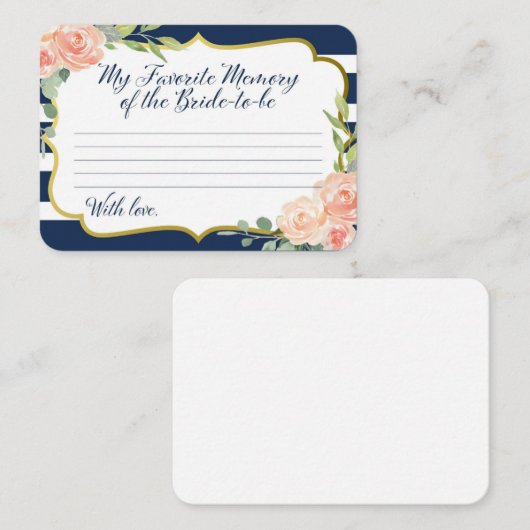 『海軍と金ゴールドの私お気に入りのの花嫁の記憶』 エンクロージャーカード (正面/裏面)