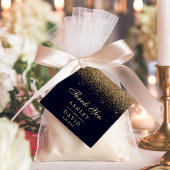 海軍と金ゴールドの紙吹雪結婚 フェイバータグ