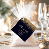 海軍と金ゴールドの紙吹雪結婚 フェイバータグ