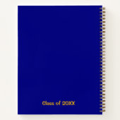 海軍と金ゴールドの繰り返し名クラス ノートブック (裏面)