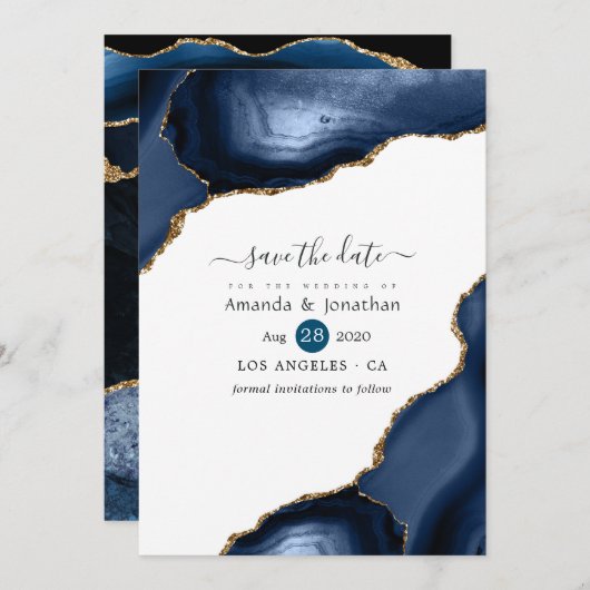 海軍と金ゴールドアゲ結婚ート セーブザデート (正面/裏面)