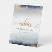 海軍と金ゴールドアドバイス標識 台座サイン (正面)