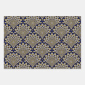 海軍と金ゴールドアールデコ ラッピングペーパーシート (正面)