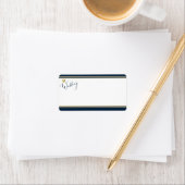 海軍と金ゴールドエレガントな結婚式場 ラベル (インサイチュ)