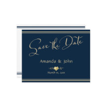 海軍と金ゴールドエレガントな結婚式