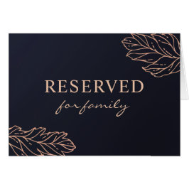 海軍と金ゴールドエレガントな結婚式。青い予約済み記号