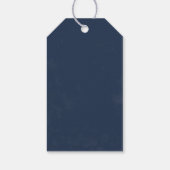 海軍と金ゴールドグリッター結婚の感謝 ギフトタグ (裏面)