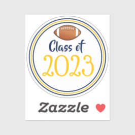 海軍と金ゴールドサッカークラスの卒業式 シール