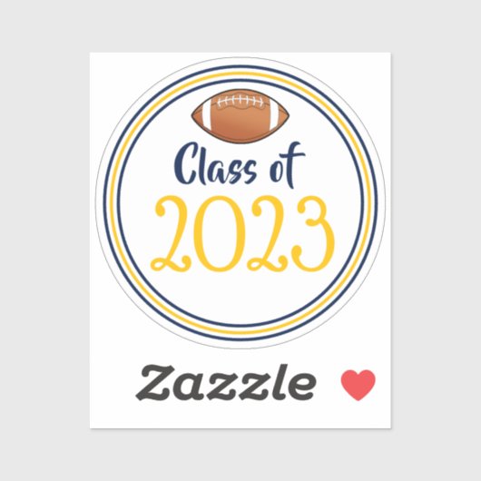 海軍と金ゴールドサッカークラスの卒業式 シール (シート)