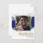 海軍と金ゴールドファンキーのSplat卒業発表 招待状 (正面/裏面)