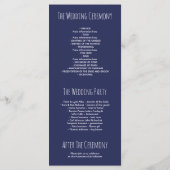 海軍と金ゴールドフローラリース結婚式 プログラム (裏面)