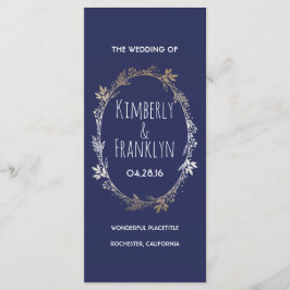 海軍と金ゴールドフローラリース結婚式 プログラム